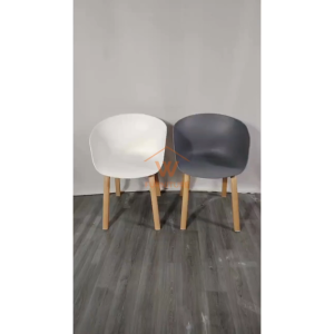 Wfurniture Nordic PP Plastic curved eames Chair kerusi makan Home back dining chair Office 餐椅