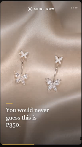 Korean Butterfly Drop Stud Earrings | Crystal Butterfly Dangle Earrings | Elegant Korean Jewellery