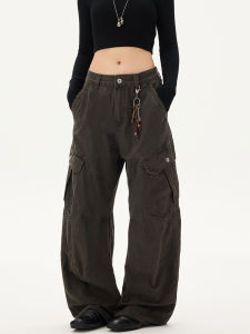 Quần Ống Rộng Phong Cách Mỹ Free Sonata Dành Cho Nam Và Nữ Có Nhiều Túi Thiết Kế Gấp Quần Công Sở Đa Năng Quần Thường Ngày