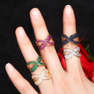 SEQUITO Micro Pave Bowknot Shape Gold Plated ฟ้าซีซี AAA Cubic Zircon คริสตัล ผู้หญิง Daily Party เครื่องประดับ SR055