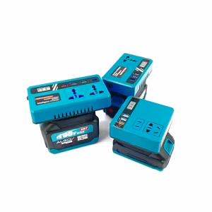 Lithium Battery Inverters for 18V/21V To 220V Converter with 3 USBAC Outlet and Type-C for Outdoor Converter Adapter