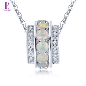 Lohaspie เครื่องประดับจี้925เงินสเตอร์ลิงจริงจี้โอปอลธรรมชาติจี้แทนซาไนท์แฟชั่นสำหรับผู้หญิงจี้โอปอลจี้หินนำโชคประจำเดือนเกิดโอปอลหินเครื่องประดับ925เงินแท้
