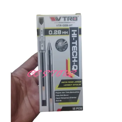 Vtro Hi Tech Q Pulpen Hitech 1 Pak Isi 12 - Tinta 028mm - Stationery