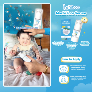 Hiboo Mochi Face Serum with Japanese White Tomato 2 in 1 Face Cream Bayi & Lotion Bayi 15 ml - Skincare Bayi Whitening Glowing C00