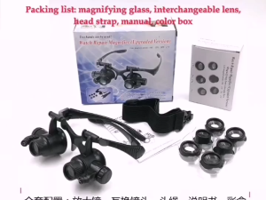COD ZEAST Kacamata Pembesar Service Elektronik HP Reparasi Jam 10x 15x 20x 25x Magnifier dengan 2LED