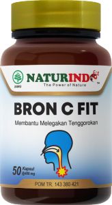 Bron C Fit Obat Penghilang Lendir di Tenggorokan Melegakan Batuk Mengencerkan Dahak Isi 50 Kapsul - Terapi Gangguan Pernafasan dengan Ramuan Alami (STOK BARANG SELALU ADA)