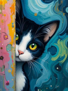 DIY Oil Painting By Numbers Cat Digital Oil Painting Kitten Acrylic Paint Handpainted Canvas Painting Animal Home Decor Gift