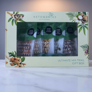 Ketogenius Kitchen Nutty Nuts Mix Trail Gift Box (Cashew Walnuts Almonds Pumpkin Seeds Peanuts) - Slow Roasted Healthy Snack Natural