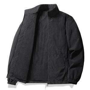 Autumn Breathable Thin Cycling Mens Jackets Outdoor Sports Loose Casual Coat Mountaineering Camping Cycling Fishing Windbreaker