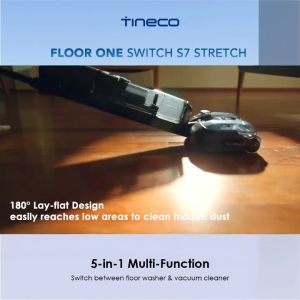 Tineco Floor One Switch S7 Stretch Wet and Dry Cordless Stick Vacuum Cleaner and Floor Washer Vakum Pembersih Lantai 85℃ Flash Drying Smart  Multifunctional Vacum Penyedot Debu Sapu Pel Self - Cleaning