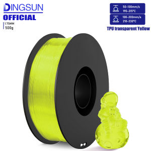 TPU 3D Printer Filament 1.75mm High Speed 95A Transparent TPU Filament 250g/500g/1KG Dimensional Accuracy +/- 0.03mm