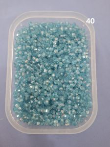 100 hạt viên pha lê nón 4mm sáng lấp lánh không mờ đục làm trang sức đính kết quần áo phụ kiện... bảng màu 2