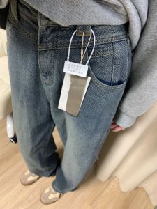 กางเกงยีนส์ขากว้างเอวสูงทรงหลวมสำหรับผู้หญิง กางเกงขายาวทรงตรงทรงเข็มขัดทรงเข้ารูปสำหรับฤดูใบไม้ผลิและฤดูใบไม้ร่วง