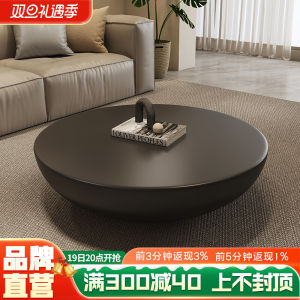 Italian Minimalist round Tea Table Living Room Designer Fancy Coffee Table Modern Light Luxury Ins Cream Style Coffee Table