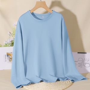 Khv Pure Cotton Long Sleeve T-Shirt Women Early Autumn New Style Spring Autumn Base Layer Outerwear Inner Match Top