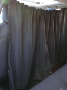 Car Privacy Curtains Universal Divider Curtain Between Rear Seat Auto Blackout Sun Shades Side Window Covers