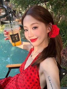 Red Rose Flower Hair Clip Womens Back of Head Side Sensation New Year Headwear  out Fashion Korean Style Hair Accessories