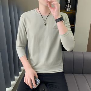 HENGYUANXIANG | Hengyuanxiang Mens Long Sleeve T-shirt Spring Autumn Round Neck Thin Quick Dry Base Shirt Casual Sporty Top Polyester Spandex Blend