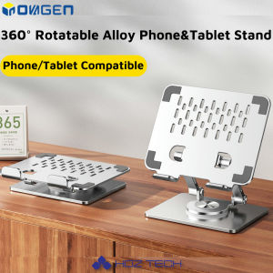 INOVAGEN Metal Tablet Stand Phone Holder Heavy Duty Rotatable Stand For TabletPhone from 4.7 to 12.9Height Adjustable Foldable Mount for Desk Support