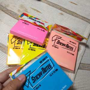 Kertas notes sticky notes merek v-tro catatan kecil small paper penting satu warna VT-654-N