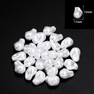 20pcs/lot White ABS Imitation Pearl Beads Irregular Loose Spacer Beads For Jewelry Making DIY Necklace Bracelet Accessories