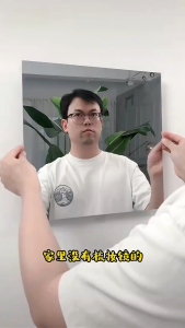 WALL MIRROR NON-GLASS MIRROR CERMIN SEGI EMPAT TOILET MIRROR ROOM MIRROR MAKE UP MIRROR HOUSE DECO MIRROR