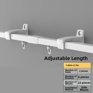 SHELIANKE | Adjustable Quiet Rail Aluminum Curtain Track