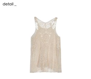 Váy Vest Hở Vai Khoét Lỗ Bohemian Áo Sơ Mi Dài Tay Áo Cánh Mùa Hè Đầm Đi Biển Đầm Dài Thường Ngày Bằng Vải Cotton Không Tay