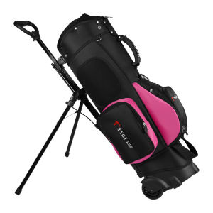 TTYGJ | Wheeled Golf Bag Shoulder and Frame Stand Carrying