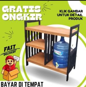 RAK KOMPOR 2 TUNGKU~RAK DAPUR~RAK TV SERBA GUNA~P=80 × L=40 × T=80