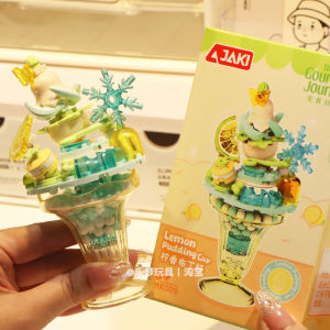 Cure-Able Birthday Gift JAKI Lovely Ice Cream Cup Building Blocks Toy for Best Friend Cute Decorative Item Female Adult