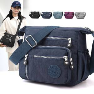 New Nylon Business Womens Bag Lightweight Large Capacity Crossbody Bag Simple Design Multi-Layered Shoulder Bag for Middle-Aged Women
