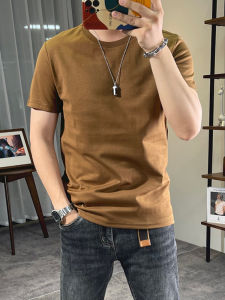 เสื้อยืดแขนสั้นผ้าฝ้ายทรงสลิมฟิตสำหรับผู้ชาย ทรงหลวม ทรงลำลอง ทรงปกติ ฤดูร้อน 2025 จีนแผ่นดินใหญ่