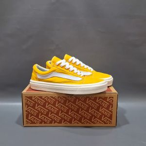 SEPATU VANS21 OLD SKOOL VAULT OG KUNING PUTIH KANVAS 36-43