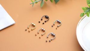 Good luck befalls! Nose Ring No Pungent Nose Ring Alloy False Magnetic Horseshoe Non-Perforated Hoop Reusable Fashion Nose Ring Alloy False Magnetic Horseshoe Non-Perforated Hoop