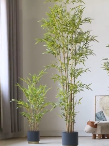 【ฐาน+ไม้ไผ่5ต้น】ต้นไม้ปลอม ต้นไม้ปลอมใหญ่ สูง5 กิ่ง/150ซม ความจำลอง 99% สไตล์นอร์ดิก ต้นไผ่ ต้นไผ่ปลอม เขียวชอุ่มตลอดปี ไม่ต้องบำรุงรักษา ผลิตภัณฑ์ปลอดสารพิษและไม่มีกลิ่น