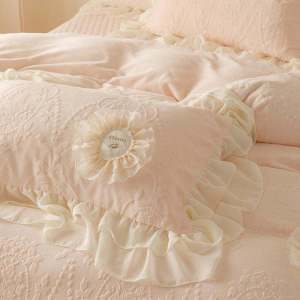 French Princess Style Carved Milk Velvet Pillowcase Set Warm Coral Velvet Pillow Cover for Adults Pair Pack Bedding Accessories