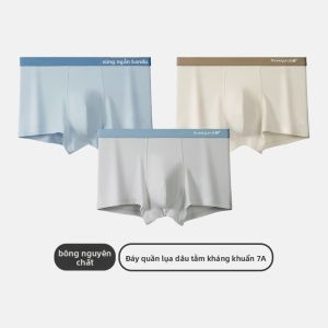 THREEGUN | Quần lót nam Three Gun Pure Cotton 10A kháng khuẩn cỡ lớn thoải mái thoáng khí quần lót nam trung học phổ thông