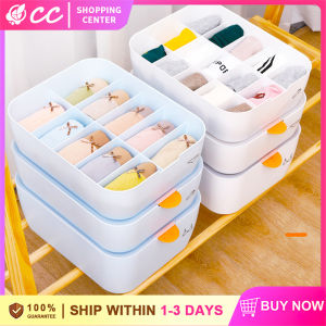 Large Capacity 10/15 Grids Underwear Storage Box Organizer Be Stacked Bras Storage Cabinet Wardrobe Drawer Dust and Waterproof Home Organisers Cabinet Space Save