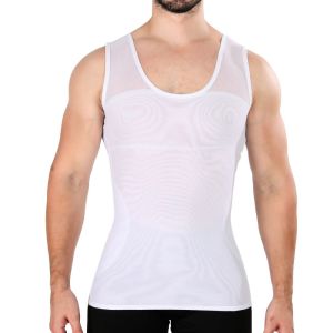 Mens Body Shaper Chest Slim Tank Top Hide Gynecomastia Compression Shirt For Men Slimming Undershirt Shapewear