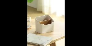 Remote Control Holder TV Remote Control Organizer Desktop Wooden Storage Box For Bedroom Living Room Table Organizer