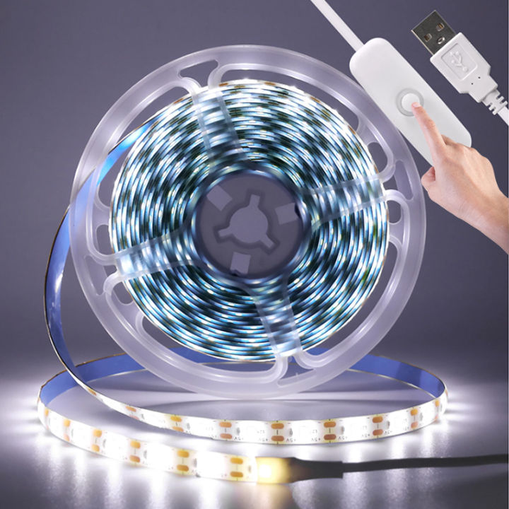 5V 2835 LED Strip Light พร้อม USB Push switch 60 LEDs/m แถบไฟแบบ ...