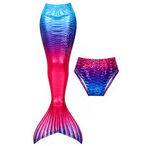 Cô Bé Nàng Tiên Cá Váy Bơi Trang Phục Sáng Tạo Đuôi Cá Nhập Vai Quà Tặng Sinh Nhật Polyester Đồ Bơi Ngắn