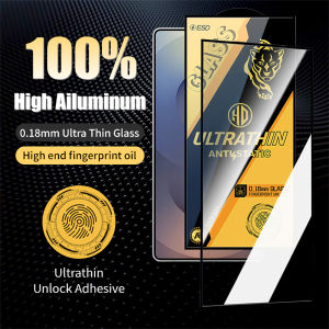 0.18mm Ultra-thin Full Glue Fingerprint Unlock Protecting Privacy Tempered Glass For Samsung Galaxy S25 S24 Ultra S25 S23 S22 S21 Plus Clear Anti Spy Peeping Full Cover Screen Protector Film