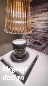 🇸🇬 [SG Seller  & Local Stock ] Amber Glass with white marble base candle warmer [MCW017]