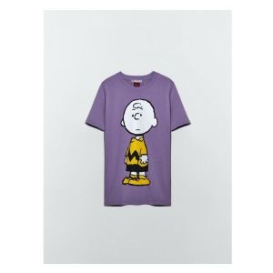 T-shirt Casual ZR Charlie Brown Kaos Lengan Pendek Kaos Oblong Katun Combed 24s