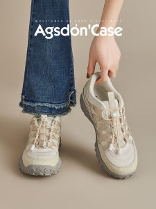 Agsdon Womens Outdoor Climbing Shoes Thick Bottom Casual Sporty Comfortable All-Season Fashionable Breathable Mesh Inner