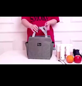 Double side pockets Insulation Bag Big Size Lunch Bags Aluminum Foil Heat Preservation Fresh high-capacity Lunch Bag