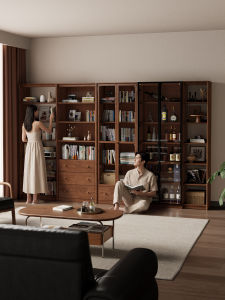 DONGMU | Dust-Proof Full Wall Bookcase Storage and Display Cabinet