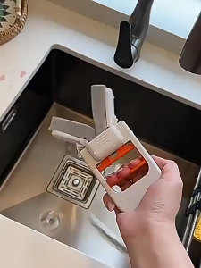 【Malaysian spot】Handheld mini cleaning mop towel mop automatic clip lazy mop glass squeegee household window cleaning mop. Mop mini 迷你拖把